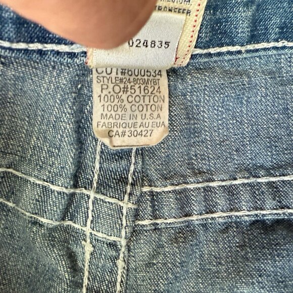 True Religion Jeans Joey Super T Straight Leg Distressed Womens 31x34 - Picture 9 of 10